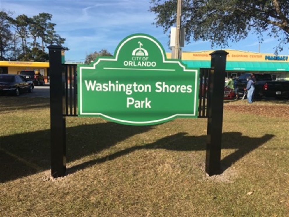 Washington Shores Park sign